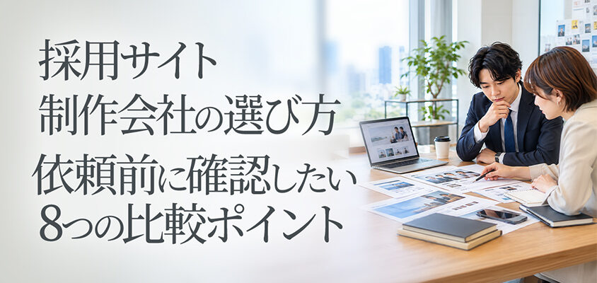 採用サイト制作会社の選び方｜依頼前に確認したい8つの比較ポイント